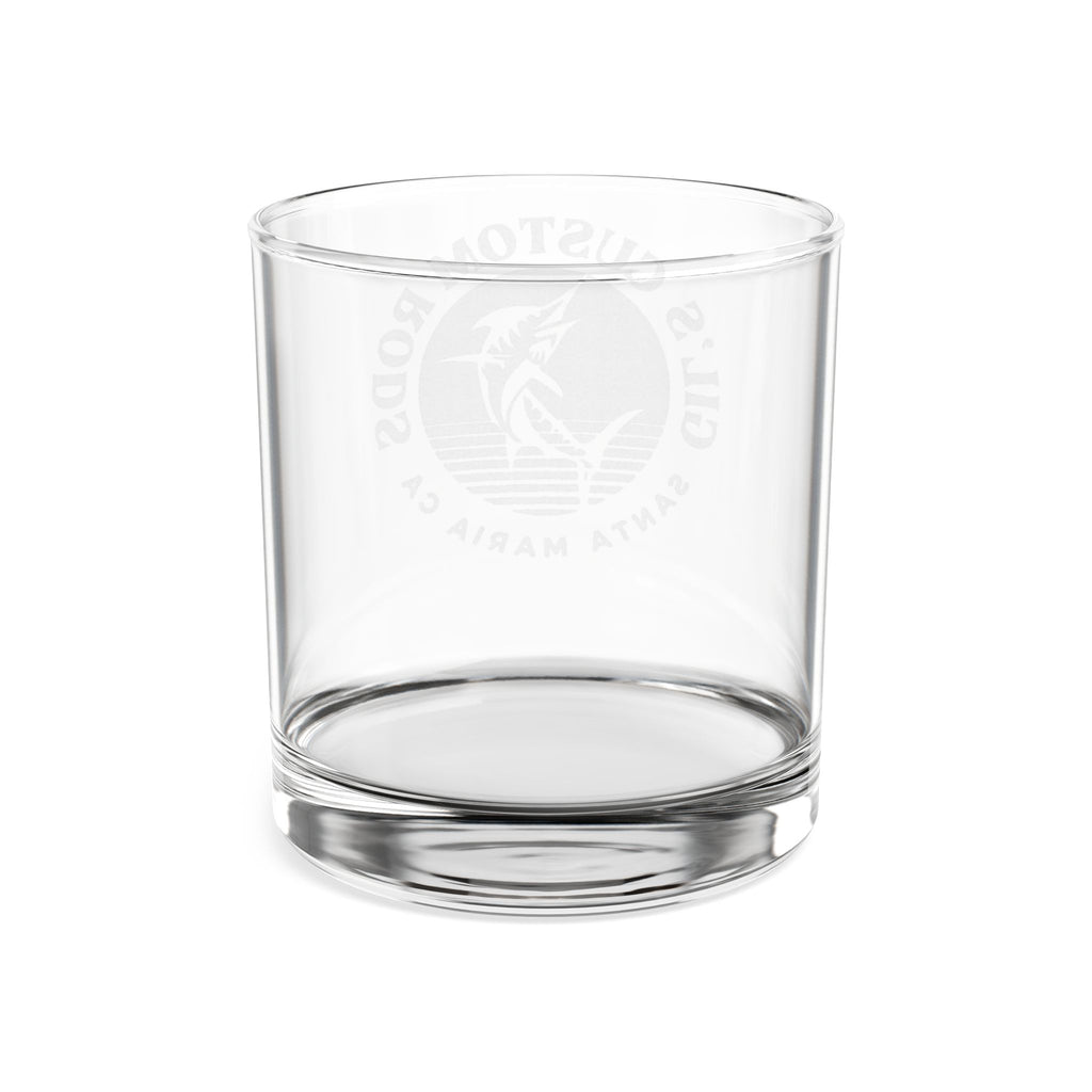 Engraved Whiskey Glass (10.5 oz) — Custom Marlin Fishing Logo