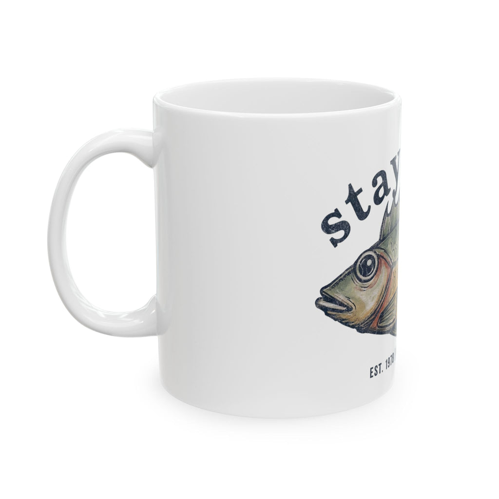 Stay Calm Fish Ceramic Mug – Nautical Coffee Cup (11oz & 15oz)