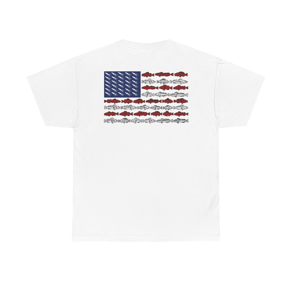 Flag Fish T-Shirt — American Fish Flag Graphic Tee