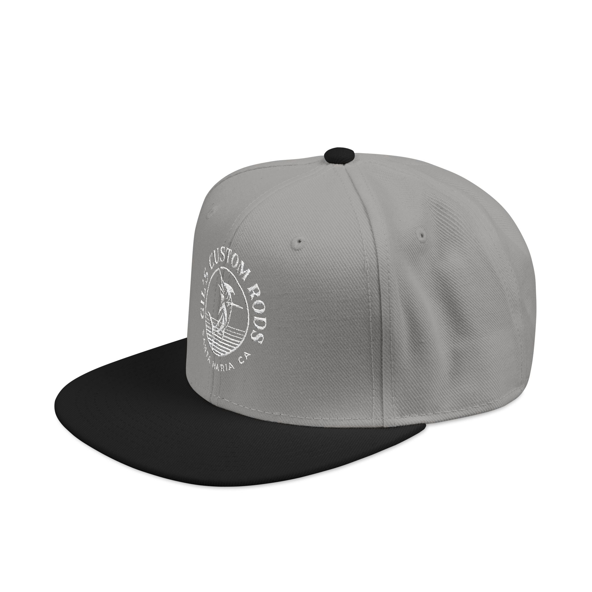 Embroidered Snapback Hat — Distressed Anchor Logo Cap