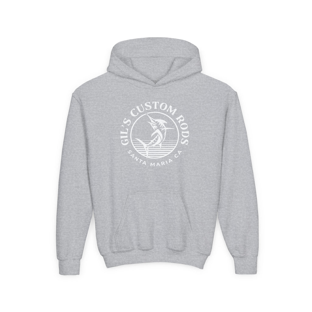 Youth Hoodie - "Gil's Custom Rods Santa Maria, CA" Fishing Logo