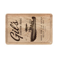 Personalized Engraved Cutting Board — Custom 'Gil's Custom Boats' Boat Design