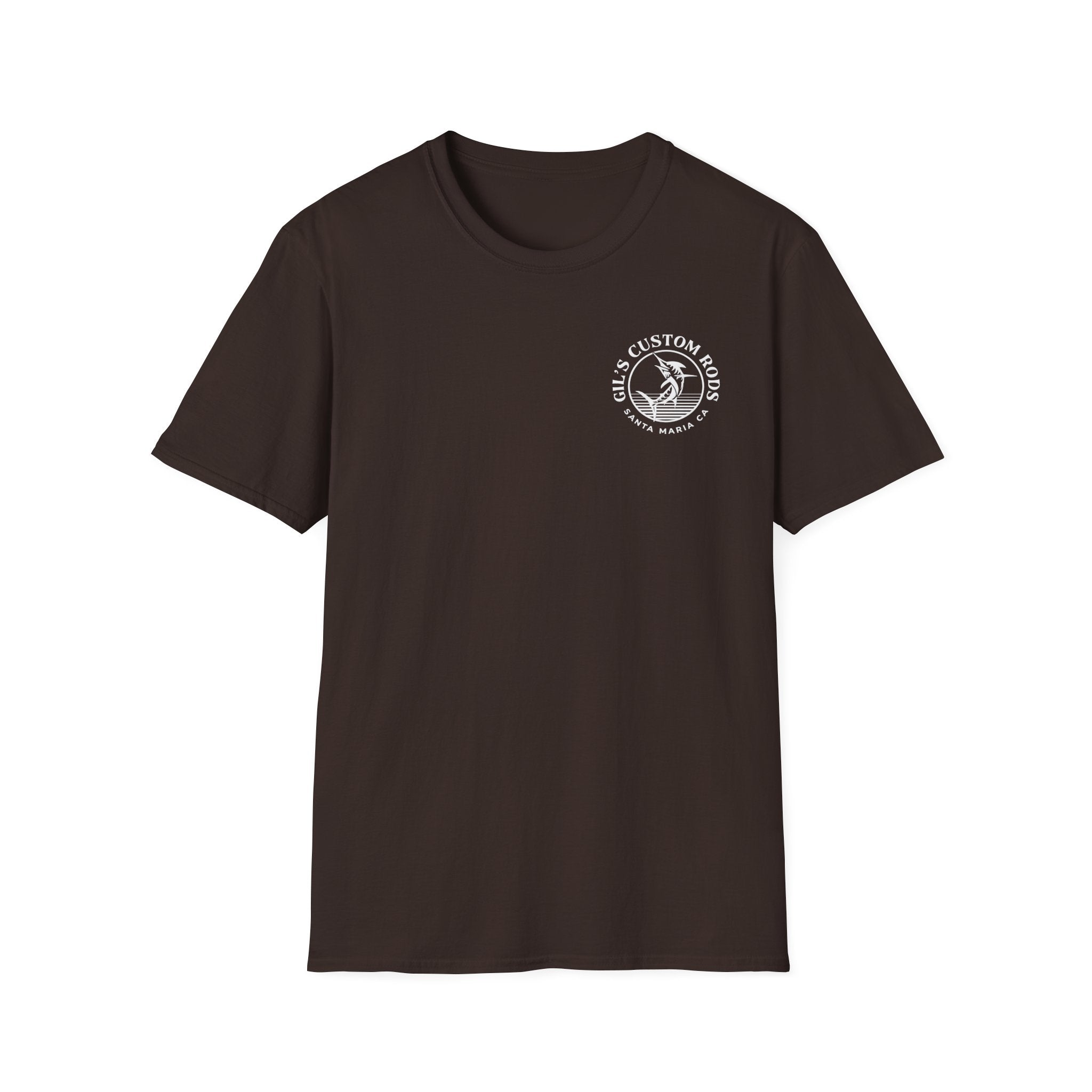 Custom Rods Fishing T-Shirt — Gil's Santa Maria CA Logo