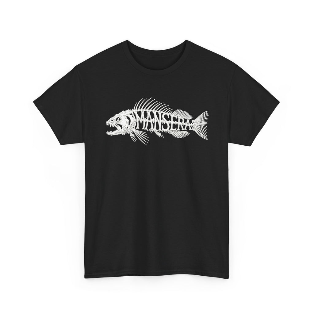 Fish Skeleton Tee — Minimal Coastal Fishing Graphic T-Shirt