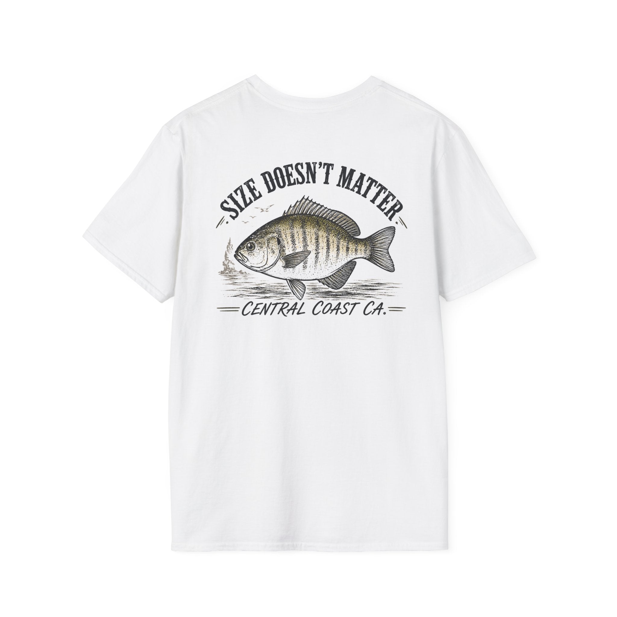 Minimal Fish Graphic T-Shirt — Pocket-Style Angler Tee