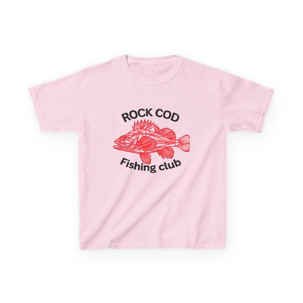 Kids T-Shirt — "Rock Cod Fishing Club" Graphic Tee for Young Anglers