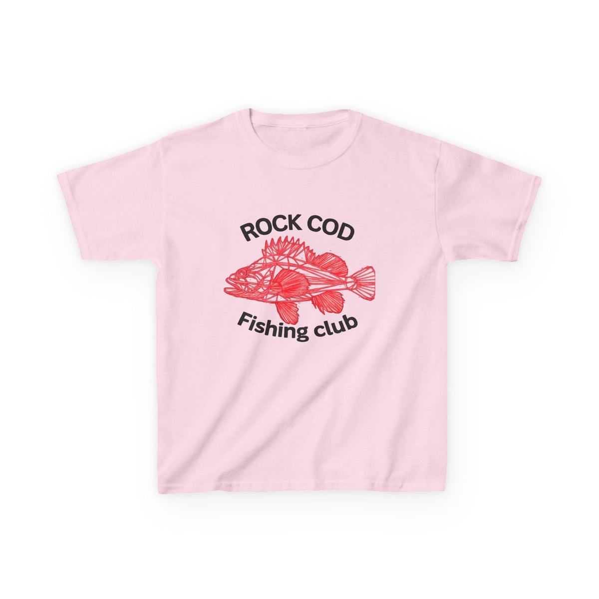 Kids T-Shirt — "Rock Cod Fishing Club" Graphic Tee for Young Anglers