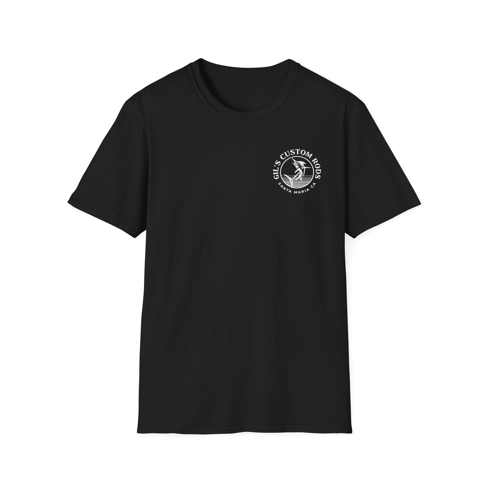 Custom Rods Fishing T-Shirt — Gil's Santa Maria CA Logo