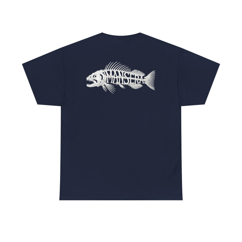 Fish Skeleton Tee — Minimal Coastal Fishing Graphic T-Shirt