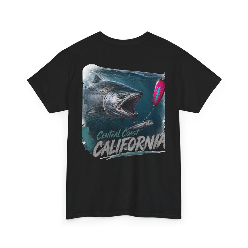 Central Coast California Salmon Fishing Tee — Vintage Sportfishing Graphic T-Shirt