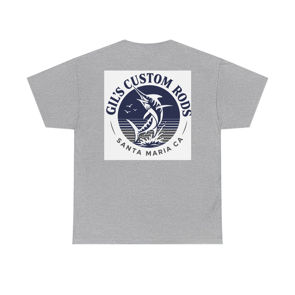 Fishing T-Shirt — "Gil's Custom Rods" Santa Maria Marlin Logo Tee