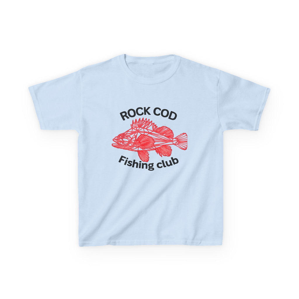 Kids T-Shirt — "Rock Cod Fishing Club" Graphic Tee for Young Anglers