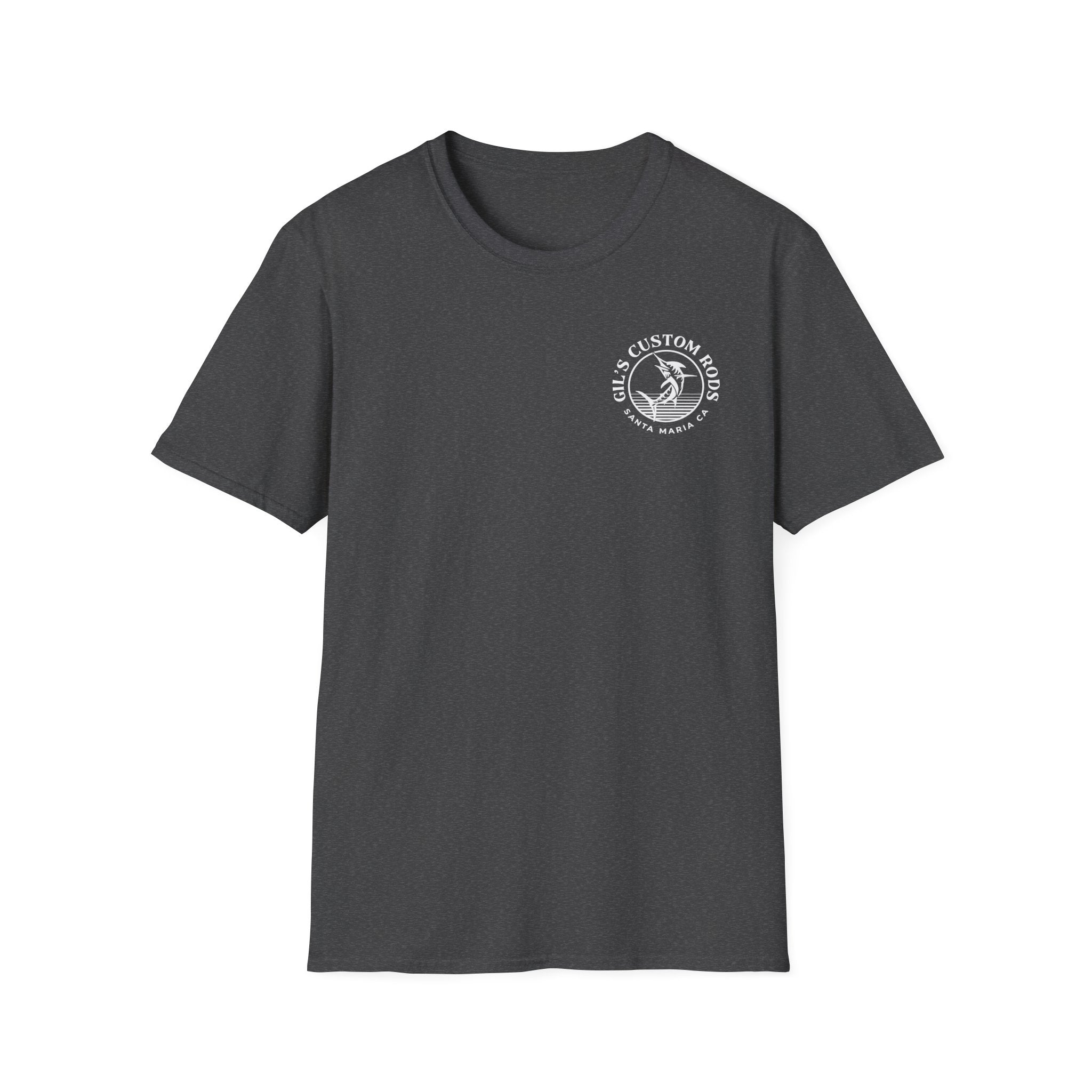 Custom Rods Fishing T-Shirt — Gil's Santa Maria CA Logo