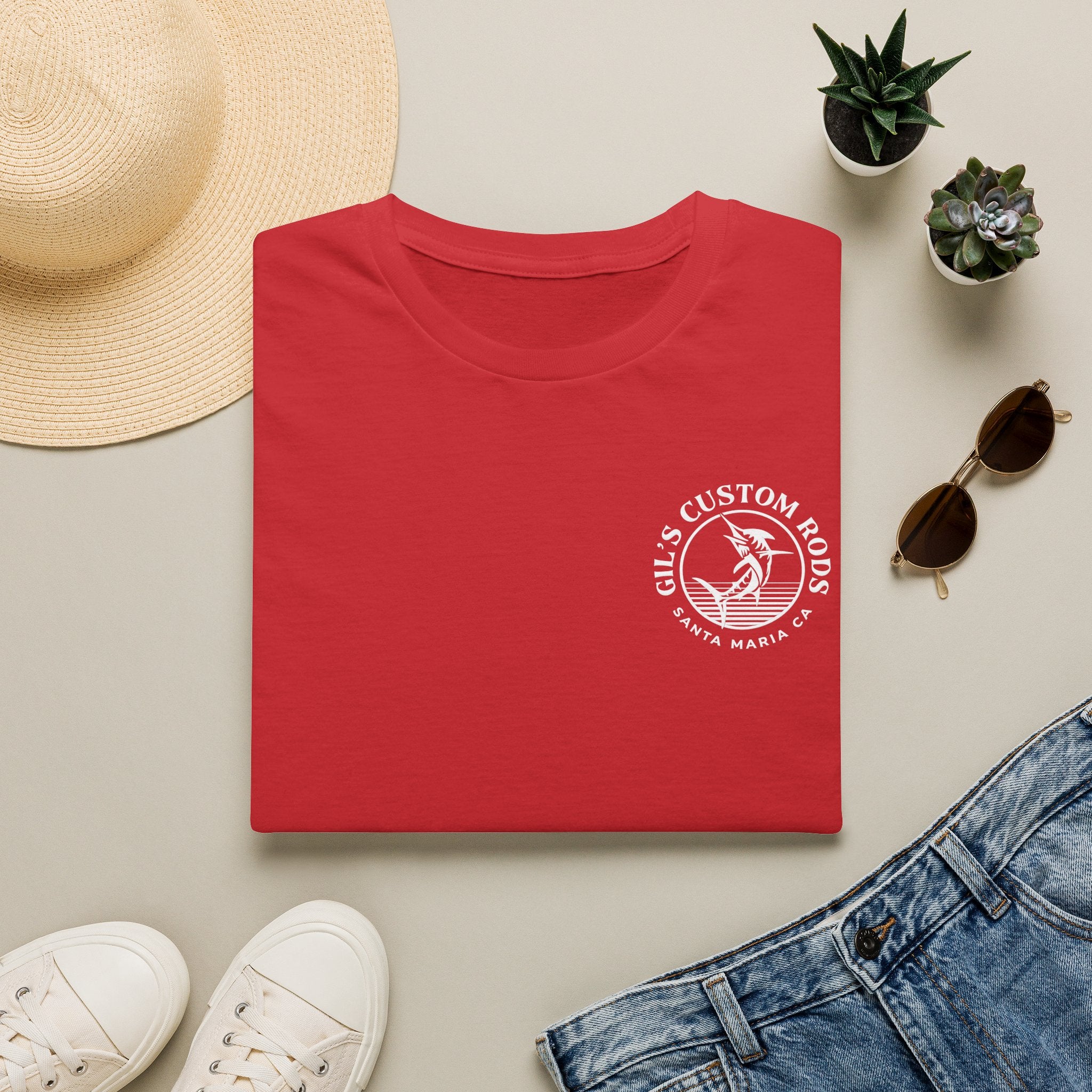 Custom Rods Fishing T-Shirt — Gil's Santa Maria CA Logo