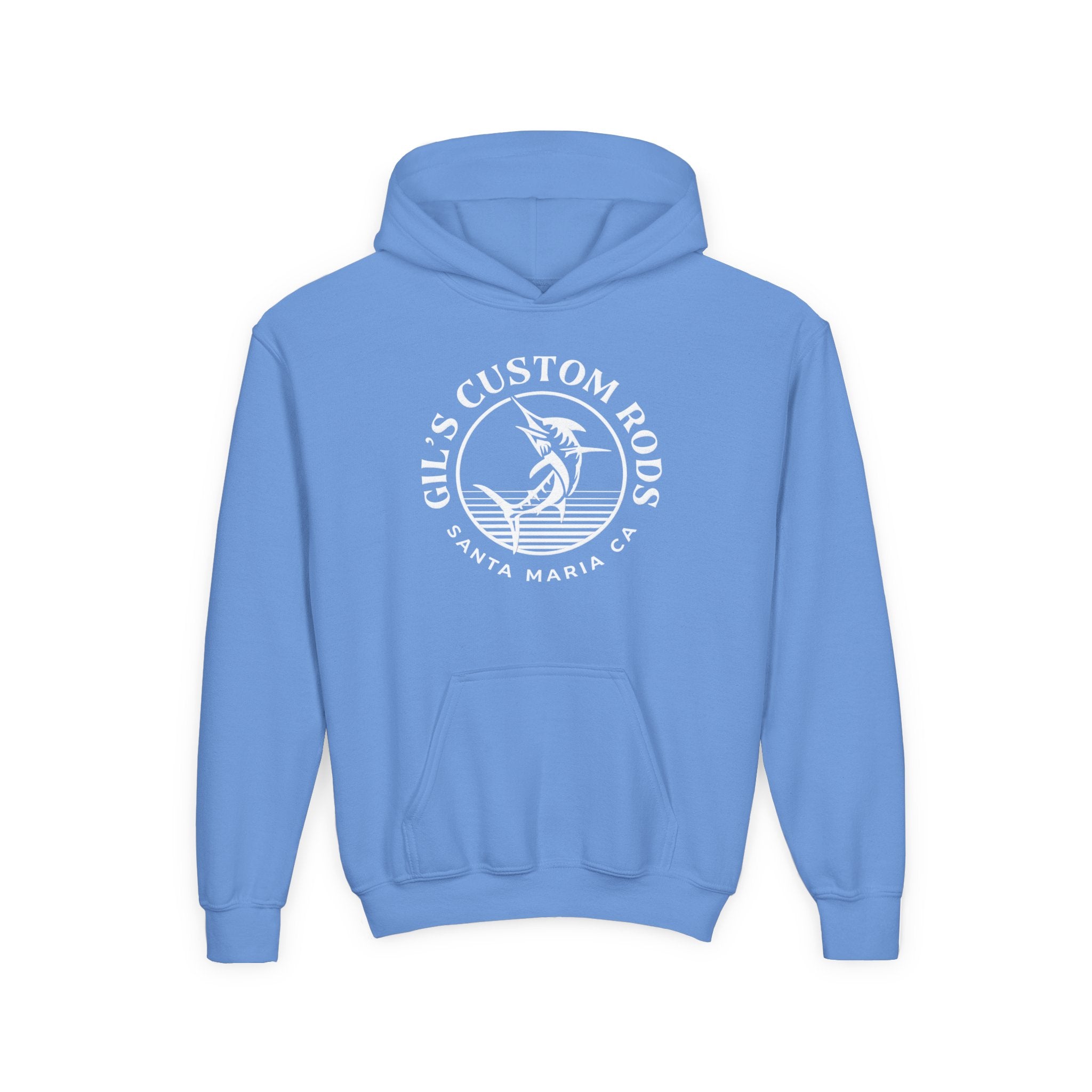 Youth Hoodie - "Gil's Custom Rods Santa Maria, CA" Fishing Logo